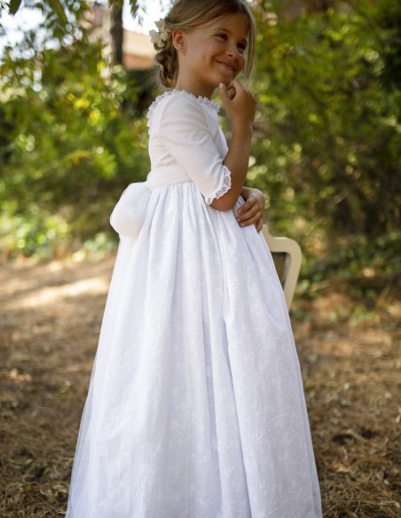 Vestido de Primera Comunión Borgoña