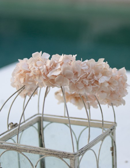 Tocado Hortensias empolvada