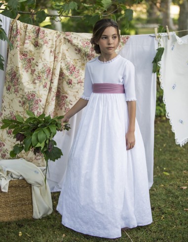 Vestido de Primera Comunión Borgoña