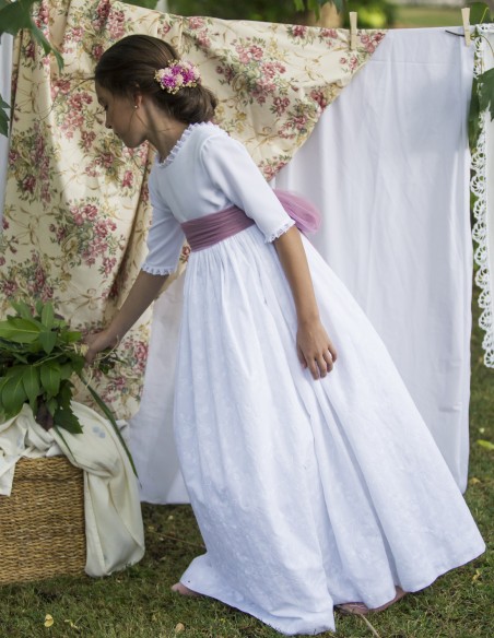 Vestido de Primera Comunión Borgoña