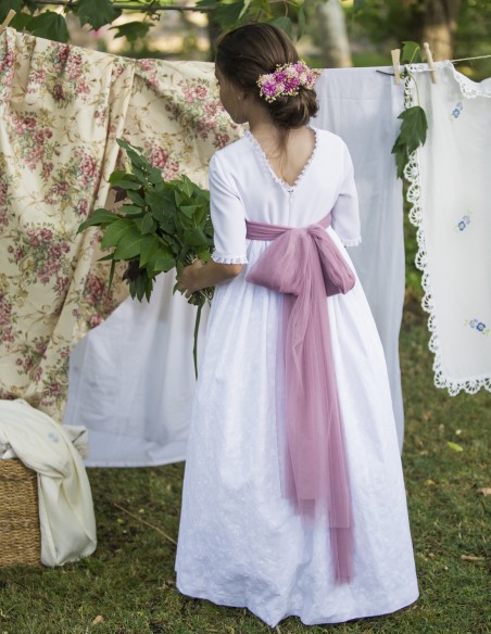 Vestido de Primera Comunión Borgoña