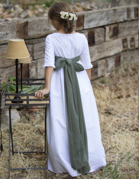Vestido de Primera Comunión Eucalipto