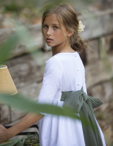 Vestido de Primera Comunión Eucalipto