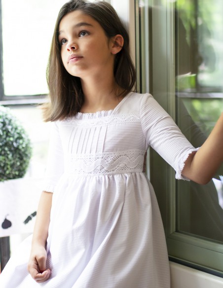 Vestido de Primera Comunión Bolillos