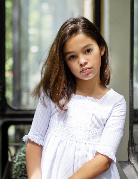 Vestido de Primera Comunión Bolillos