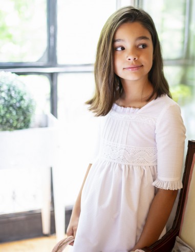 Vestido de Primera Comunión Bolillos