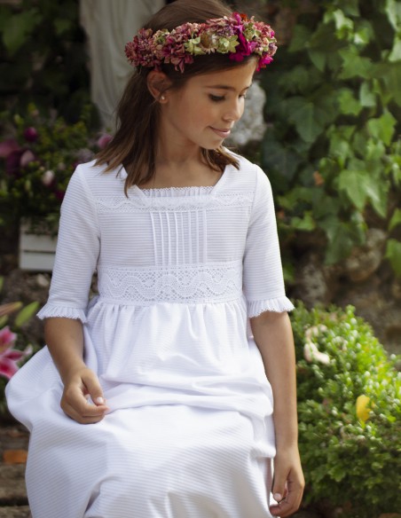 Vestido de Primera Comunión Bolillos