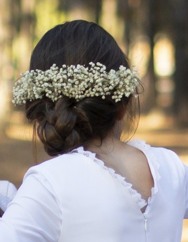 Tocado Paniculata blanca